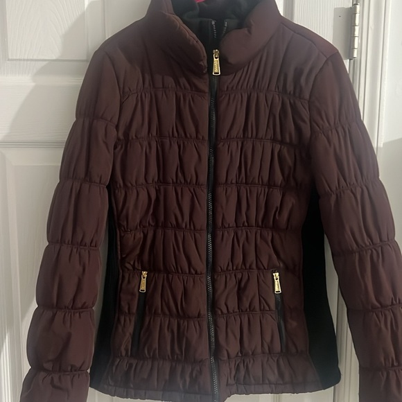 Calvin Klein women’s winter coat jacket zipper jacket maroon color red CK winter - Picture 2 of 16